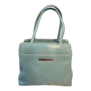 Nine & Company Light Blue Faux Leather Shoulder Bag – 6 x 8 x 2 in – 4” Drop – E